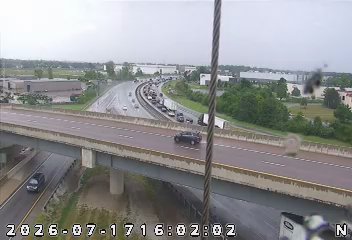 Carmel Fire Responds to Commercial Fire Dispatch in Fishers — nearby traffic-camera view of the scene