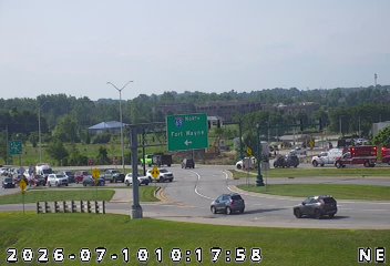 Traffic Collision on I-69 N in Fishers Cleared — nearby traffic-camera view of the scene